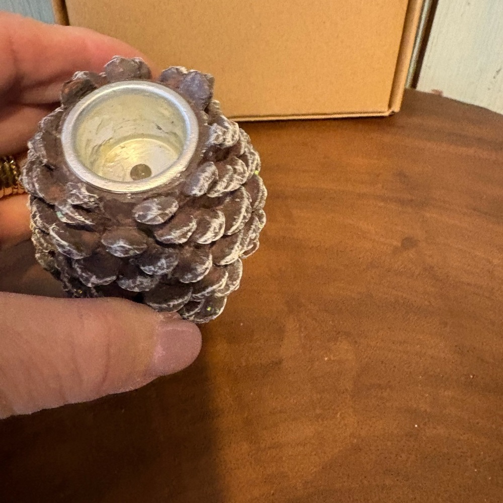 Rustic Pinecone Candle Holders - Picture 4 of 9